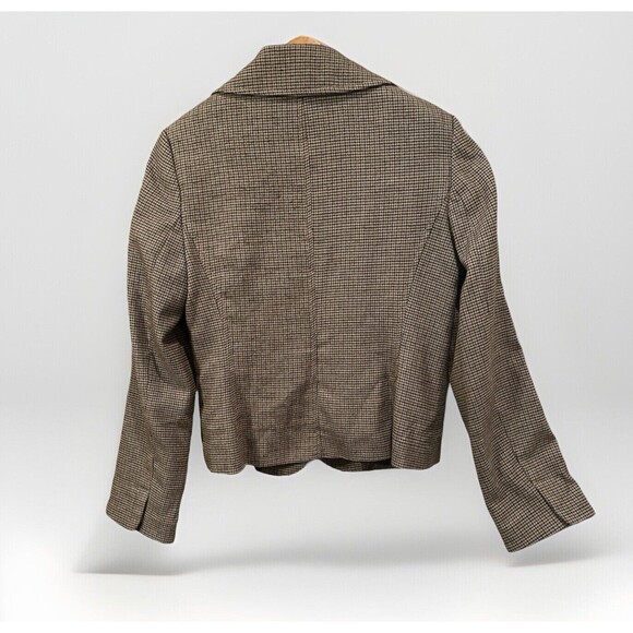 Ann Taylor Houndstooth Tweed 3 Button Fitted Blazer Jacket Women’s 6 Officecore - Picture 4 of 5